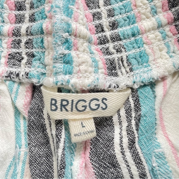SOLD - Briggs Striped Linen Blend Shorts Women’s Large NWT - Picture 3 of 6
